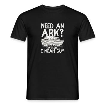 Need an Ark? I Noah Guy Funny Christian Gift Retro - Männer T-Shirt - Schwarz - Vorne - AI Model Male 178 light (178cm)