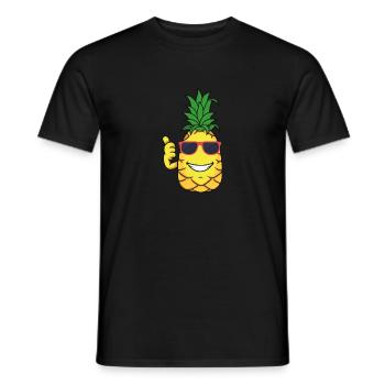 Ananas - T-shirt homme - noir - Devant - AI Model Male 178 light (178cm)