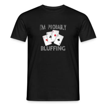 T-shirt drôle, probablement bluffant pour - T-shirt homme - noir - Devant - AI Model Male 178 light (178cm)