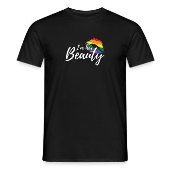 I'm Her Beauty Couple For Lesbians LGBT Gift - Männer T-Shirt - Schwarz - Vorne - AI Model Male 178 light (178cm)
