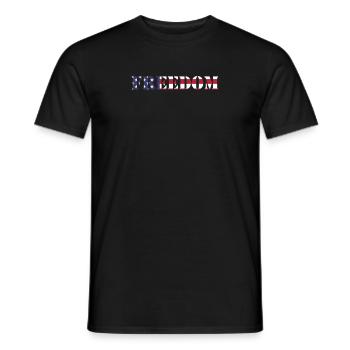 American Peace Freedom Logo Cool Gift - Men's T-Shirt - black - Front - AI Model Male 178 light (178cm)