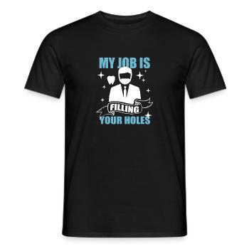 Dentiste médecine dentaire cadeau de remplissage des trous des dents - T-shirt homme - noir - Devant - AI Model Male 178 light (178cm)