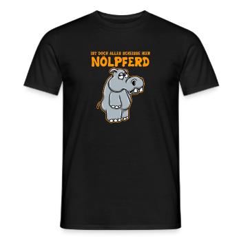 Ist Doch Alles Scheisse Hier - Nölpferd Nilpferd - Männer T-Shirt - Schwarz - Vorne - AI Model Male 178 light (178cm)