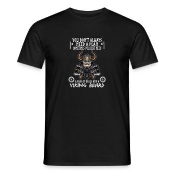 vikings - T-shirt homme - noir - Devant - AI Model Male 178 light (178cm)