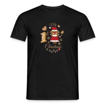 Le premier Noël de bébé - T-shirt homme - noir - Devant - AI Model Male 178 light (178cm)