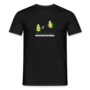 Volleyball Cute Avocado Volleyball Player Mother - Men's T-Shirt - black - Front - AI Model Male 178 light (178cm)