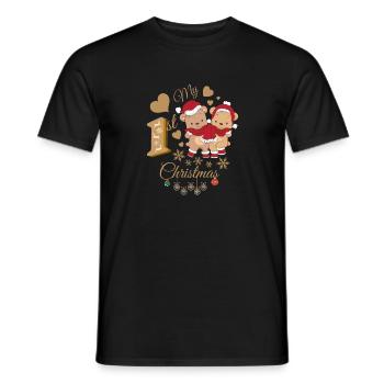 Le premier Noël de bébé - T-shirt homme - noir - Devant - AI Model Male 178 light (178cm)