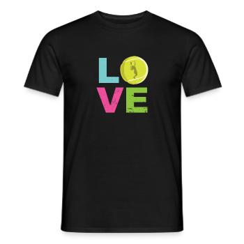 Love Tennis Funny Tennis Cute Girl Gift Player - Männer T-Shirt - Schwarz - Vorne - AI Model Male 178 light (178cm)