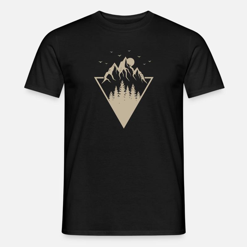 Moderner Berg - Männer T-Shirt - Schwarz