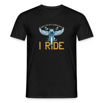 Dessins de rockers et de motards chez Bikertreff - T-shirt homme - noir - Devant - AI Model Male 178 light (178cm)