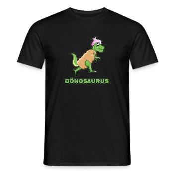 DÖNOSAURUS, Döner Saurier Dinosaurier Kebap Dino - Männer T-Shirt - Schwarz - Vorne - AI Model Male 178 light (178cm)