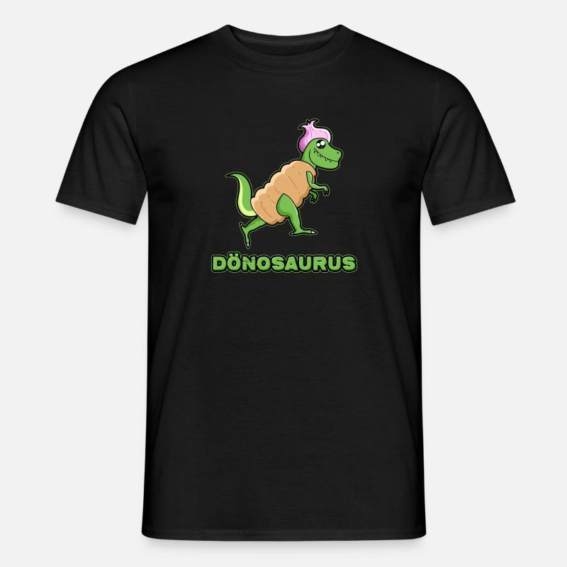 DÖNOSAURUS, Döner Saurier Dinosaurier Kebap Dino - Männer T-Shirt - Schwarz