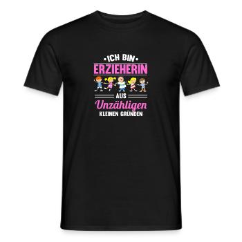 Kindergärtnerin Erzieherin Aus Unzähligen Kleinen - Männer T-Shirt - Schwarz - Vorne - AI Model Male 178 light (178cm)