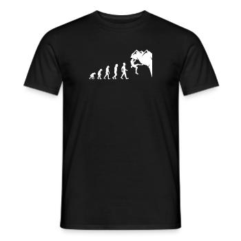Rock Climbing For Rock Climber Funny Evolution - Men's T-Shirt - black - Front - AI Model Male 178 light (178cm)
