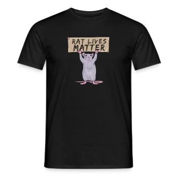 Rat Rats Mouse Owner Pet Rodent - Men's T-Shirt - black - Front - AI Model Male 178 light (178cm)