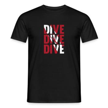 Plongée sous-marine drapeau de plongée sous-marine cadeau de plongeur - T-shirt homme - noir - Devant - AI Model Male 178 light (178cm)
