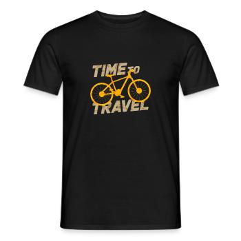 Time to travel [Bike] - T-shirt homme - noir - Devant - AI Model Male 178 light (178cm)