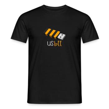 USBee - T-shirt homme - noir - Devant - AI Model Male 178 light (178cm)