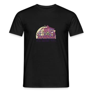 We're Houseboat People We Are Floating House - Men's T-Shirt - black - Front - AI Model Male 178 light (178cm)