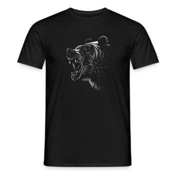Ours tribal - T-shirt homme - noir - Devant - AI Model Male 178 light (178cm)