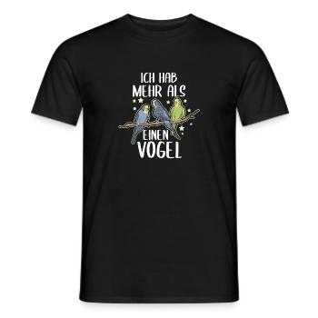 Ich hab mehr als einen Vogel Wellensittich - Männer T-Shirt - Schwarz - Vorne - AI Model Male 178 light (178cm)