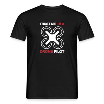 Drôle de pilote de drone - T-shirt homme - noir - Devant - AI Model Male 178 light (178cm)