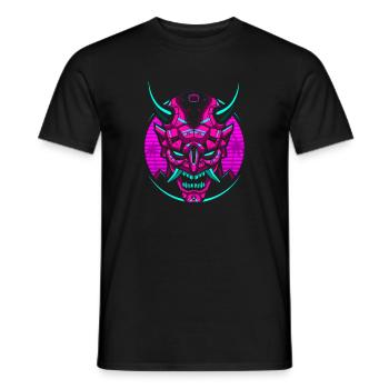 Retro Samurai Roboter - Männer T-Shirt - Schwarz - Vorne - AI Model Male 178 light (178cm)