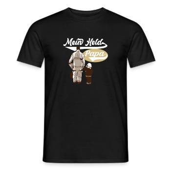 Feuerwehrmann Feuerwehr Papa Geschenk - Männer T-Shirt - Schwarz - Vorne - AI Model Male 178 light (178cm)
