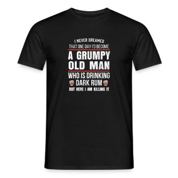 Cadeau d'amant de rhum à la retraite pour homme I boire du rhum drôle - T-shirt homme - noir - Devant - AI Model Male 178 light (178cm)