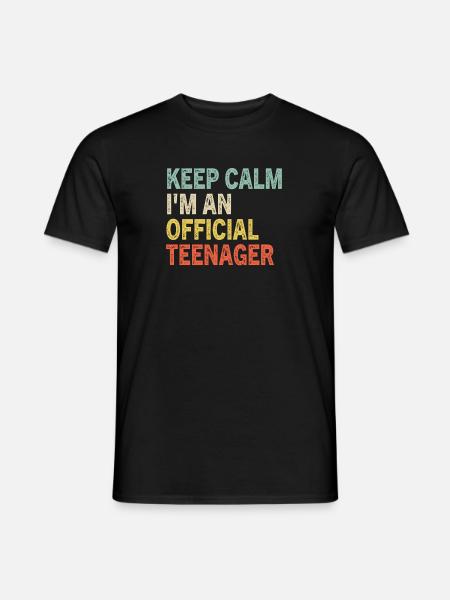 Keep Calm Birthday Official Teenager 13th Birthda - T-shirt homme - noir
