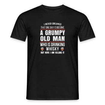 Cadeau de whisky pour hommes pour buveurs de bourbon drôle - T-shirt homme - noir - Devant - AI Model Male 178 light (178cm)