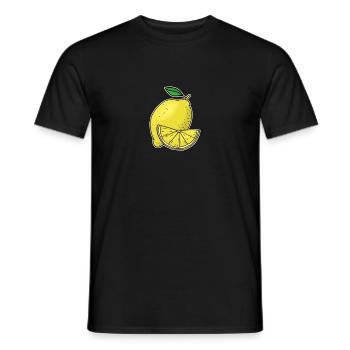 Lemon Hand gezeichnete Früchte Sommer - Männer T-Shirt - Schwarz - Vorne - AI Model Male 178 light (178cm)