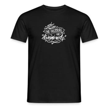 Diamonds No Pressure No Diamonds Diamond‌ Hands - Men's T-Shirt - black - Front - AI Model Male 178 light (178cm)