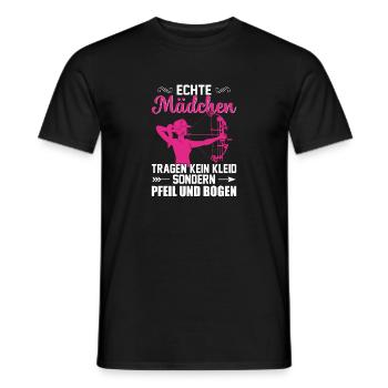 Bogenschützin Bogenschießen Frauen - Männer T-Shirt - Schwarz - Vorne - AI Model Male 178 light (178cm)