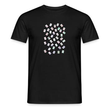 Scattered mahjong tiles - mahjong gift - Men's T-Shirt - black - Front - AI Model Male 178 light (178cm)