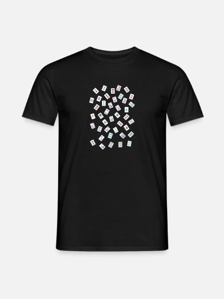 Scattered mahjong tiles - mahjong gift - Men's T-Shirt - black