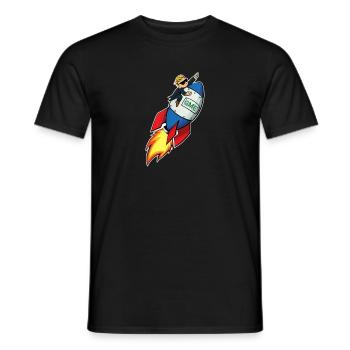 GME To the Moon Meme Stocks Wall Street Bets - Men's T-Shirt - black - Front - AI Model Male 178 light (178cm)