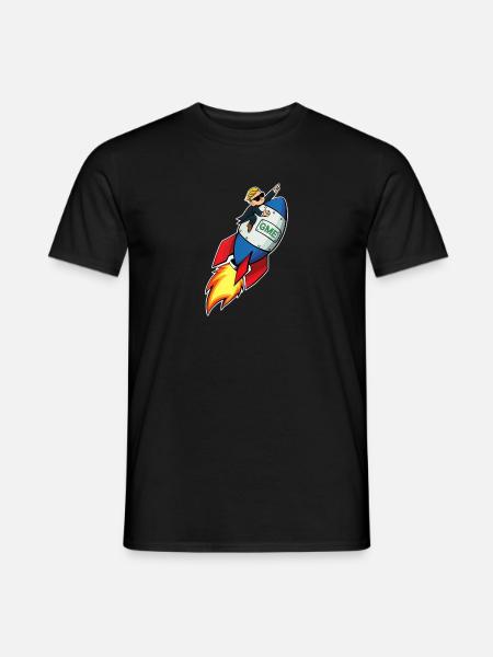 GME To the Moon Meme Stocks Wall Street Bets - T-shirt homme - noir
