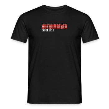 Dad Of Girls Outnumbered Daughter Gifts - T-shirt homme - noir - Devant - AI Model Male 178 light (178cm)