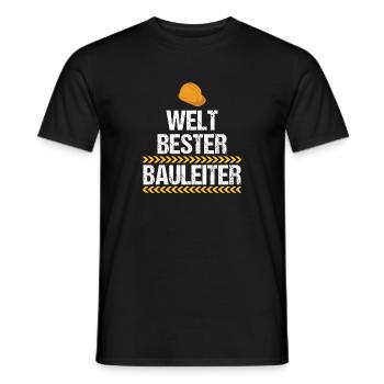 Welt Bester Bauleiter - Männer T-Shirt - Schwarz - Vorne - AI Model Male 178 light (178cm)