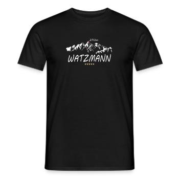 Watzmann Herz Wandern Berge Damen Alpen Geschenk - Männer T-Shirt - Schwarz - Vorne - AI Model Male 178 light (178cm)