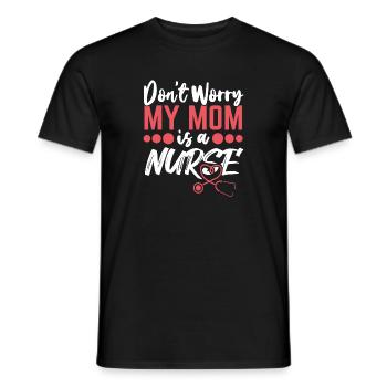 Don´t worry my Mom is a Nurse - Männer T-Shirt - Schwarz - Vorne - AI Model Male 178 light (178cm)