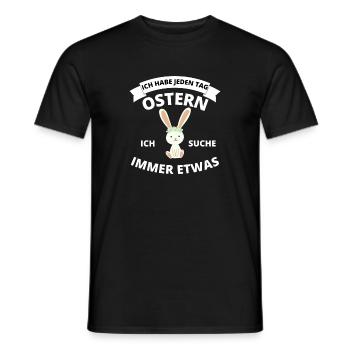 Ostern Osterhase lustiger Spruch Eier Suche - Männer T-Shirt - Schwarz - Vorne - AI Model Male 178 light (178cm)