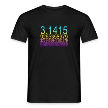 Maths drôle Maths Geek Pi Maxwell - T-shirt homme - noir - Devant - AI Model Male 178 light (178cm)