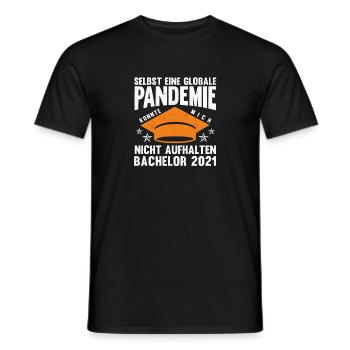 Bachelor 2021 Globale Pandemie Bachelorstudium - Männer T-Shirt - Schwarz - Vorne - AI Model Male 178 light (178cm)