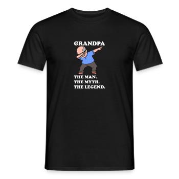 Grandpa The Man The Myth The Legend - Men's T-Shirt - black - Front - AI Model Male 178 light (178cm)