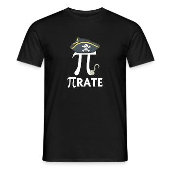 Lustige Pi Day Pirate - Männer T-Shirt - Schwarz - Vorne - AI Model Male 178 light (178cm)