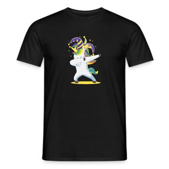 Dabbing Unicorn Mardi Gras Funny Girls Kids Dab - Männer T-Shirt - Schwarz - Vorne - AI Model Male 178 light (178cm)