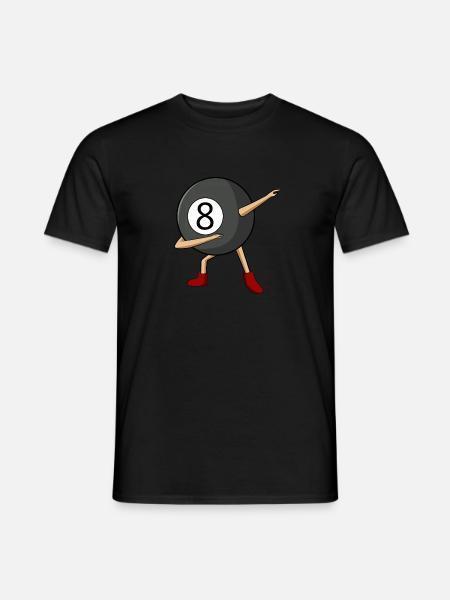Dabbing 8 Ball Pool Billiards Player Boy - Men's T-Shirt - black