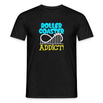 Rollercoaster Apparel - Men's T-Shirt - black - Front - AI Model Male 178 light (178cm)
